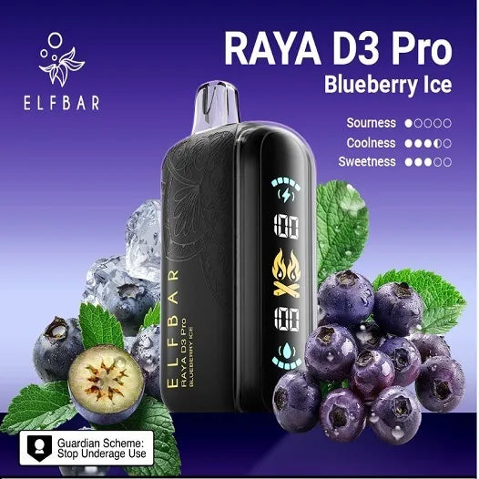 Elf Bar Raya D3 Pro 30K – Blueberry Ice - Vape Shop Chandigarh
