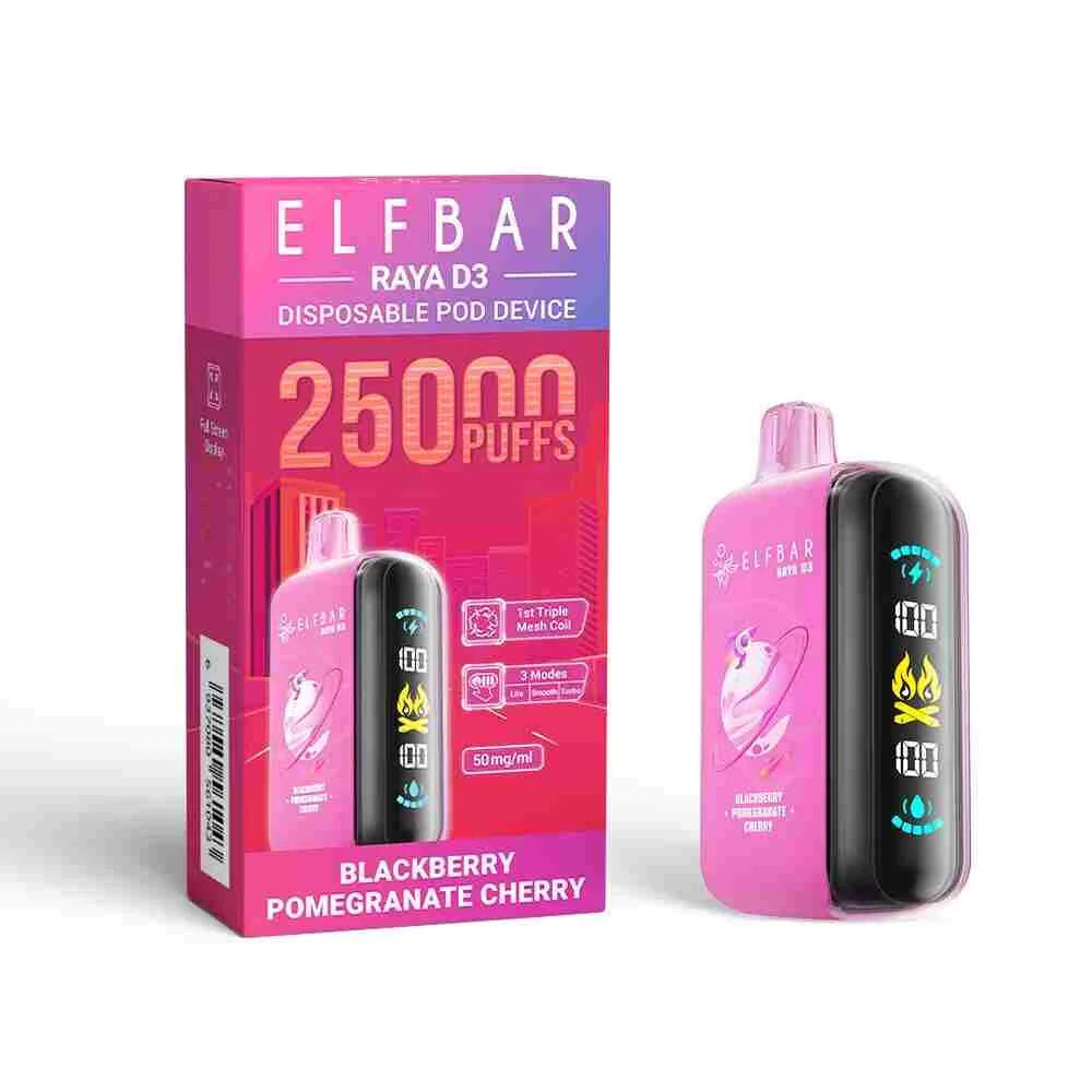 Elf Bar Raya D3 Blackberry Pomegranate Cherry – 25000 - Vape Shop Chandigarh