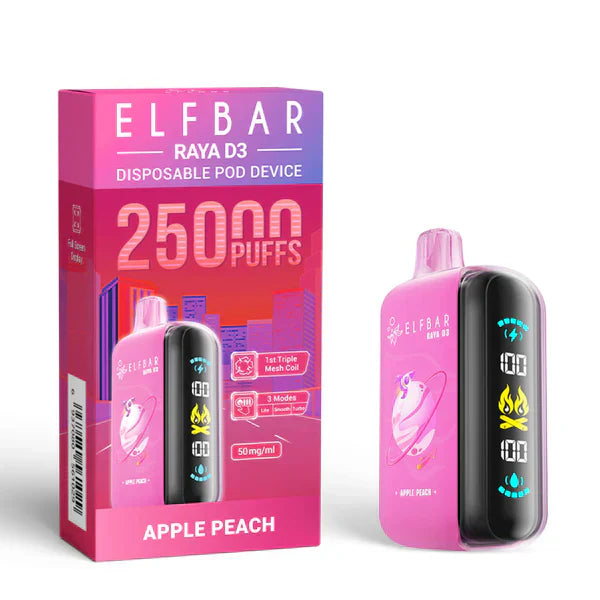 Elf Bar Raya D3 Apple peach – 25000 - Vape Shop Chandigarh