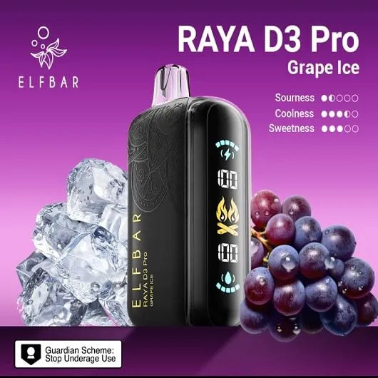Elf bar Raya d3 pro -30k Grape ice - Vape Shop Chandigarh