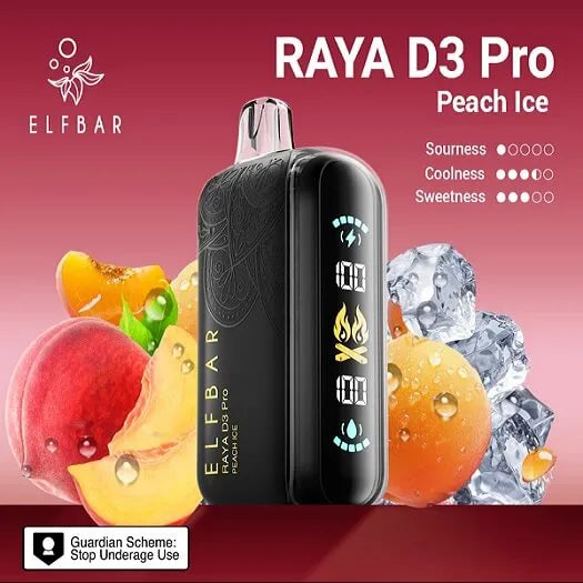 Elf bar Raya d3 pro -30k Peach ice - Vape Shop Chandigarh