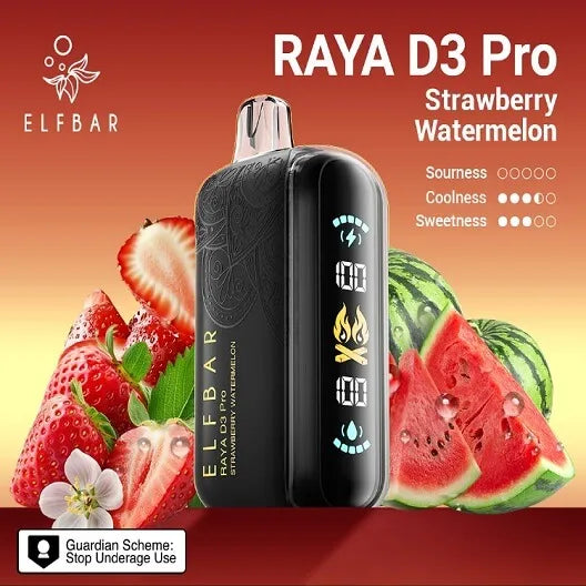 Elf Bar Raya D3 Pro – Strawberry Watermelon - Vape Shop Chandigarh