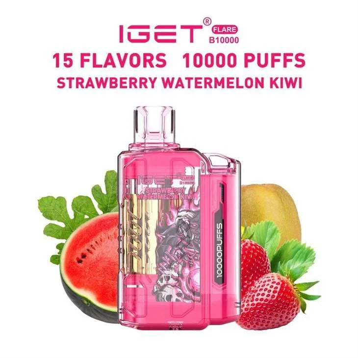 IGET FLARE B10000 – Strawberry Watermelon Kiwi - Vape Shop Chandigarh